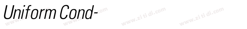 Uniform Cond字体转换